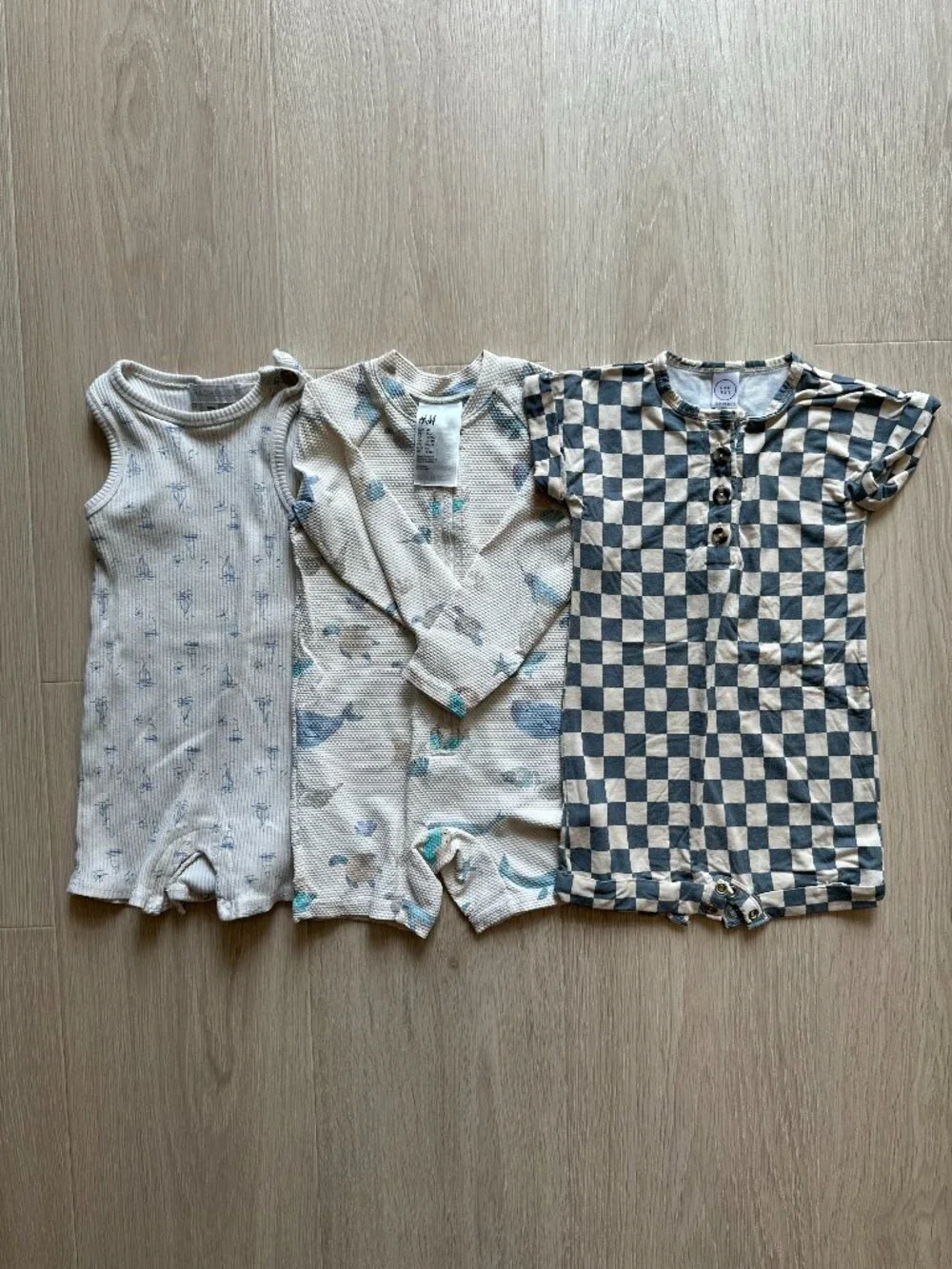 Lot of 3 Baby Boy Romper Outfit Bundle 12-24M Kids